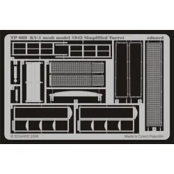 Eduard TP089 1/35 KV-1 mesh model 1942 Simplified turret Photo-Etched for AFV Zoom set