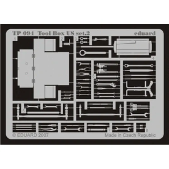 Eduard TP094 1/35 Tool Box US set.2 Photo-Etched for AFV Zoom set