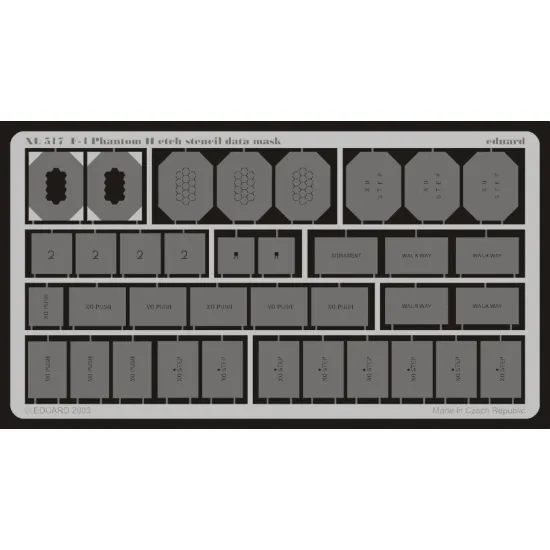 Eduard XL517 1/32 F-4 etch stencil data mask -etch Sticker for Aircraft