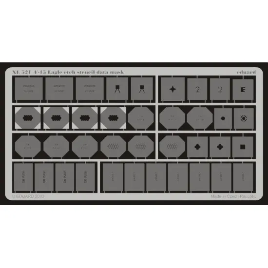 Eduard XL521 1/32 F-15 etch stencil data mask -etch Sticker for Aircraft