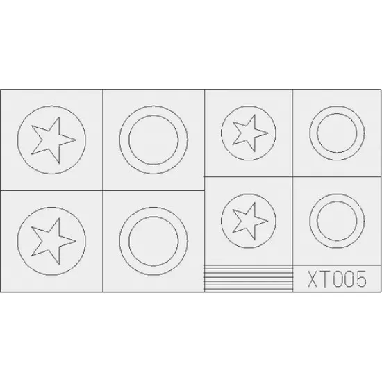 Eduard XT005 1/35 US Stars Large Sticker for AFV