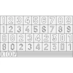 Eduard XT007 1/35 German Numbers Small Sticker for AFV