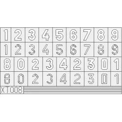 Eduard XT008 1/35 German Numbers Medium Sticker for AFV