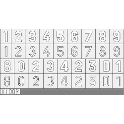 Eduard XT009 1/35 German Numbers Large Sticker for AFV