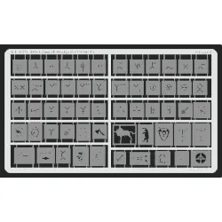 Eduard XT029 1/35 Divisional Insignia 1940-45 Sticker for AFV