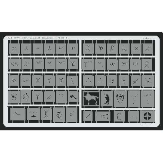 Eduard XT029 1/35 Divisional Insignia 1940-45 Sticker for AFV
