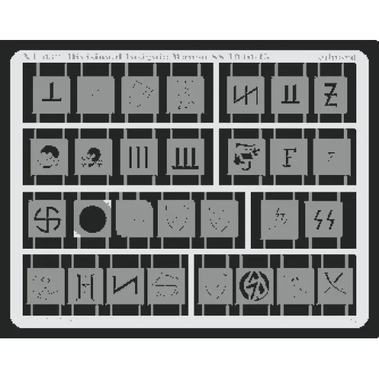 Eduard XT032 1/35 Divisional Insignia Waffen SS 1940-45 Sticker for AFV