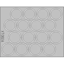 Eduard XT060 1/35 King Tiger wheel mask Sticker for AFV