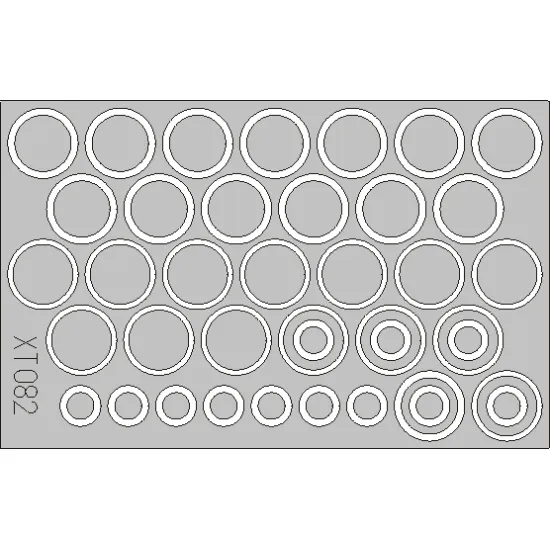 Eduard XT082 1/35 StuG.III wheel mask Sticker for AFV