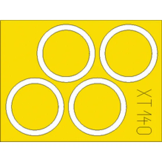 Eduard XT140 1/35 Flak 38 30mm wheel masks Sticker for AFV