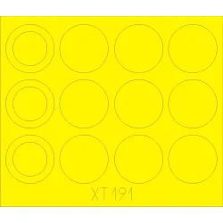 Eduard XT191 1/35 Merkava IIID wheel masks Sticker for AFV