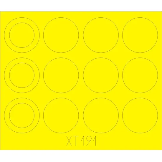 Eduard XT191 1/35 Merkava IIID wheel masks Sticker for AFV