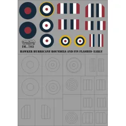 ModelMaker 1/32 IM32703 Hawker Hurricane Roundels and Fin Flashes - EARLY Mask
