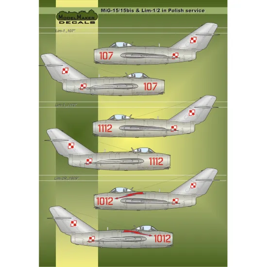 ModelMaker 1/32 MD32023 MiG-15/Lim1/2 in Polish service - masks Aircraft Mask