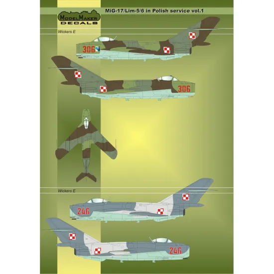 ModelMaker 1/32 MD32025 MiG-17/Lim-5/6 in Polish service vol.1 - masks+decal