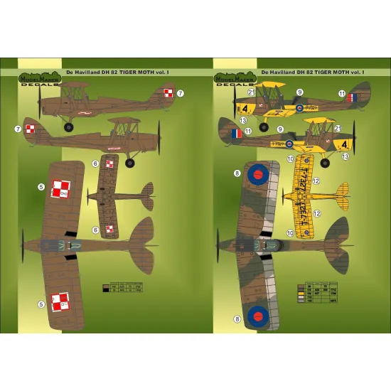 ModelMaker 1/32 MD32033 DH-82 Tiger Moth vol.1 Aircraft Mask