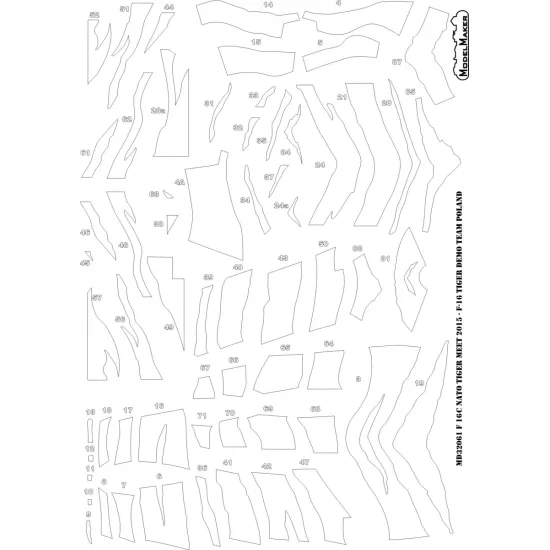 ModelMaker 1/32 MD32061 Polish F-16C NATO Tiger Meet 2015 Tiger Demo Team Mask
