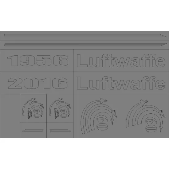 ModelMaker 1/32 MD32080 Eurofighter Typhoon 60 Years Luftwaffe TLG 74 mask+decal