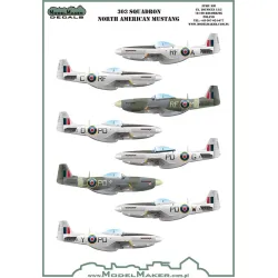 ModelMaker 1/32 MD32102 303 Squadron North Ameriacan Mustangs mask + decal Mask