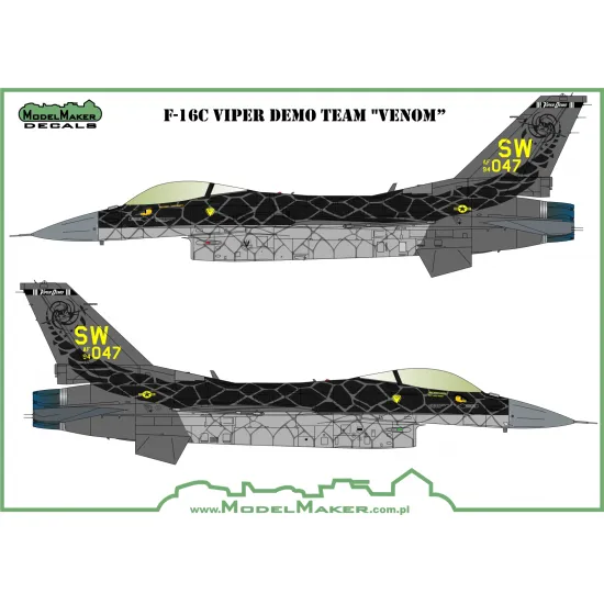 ModelMaker 1/32 MD32157 F-16C Viper Demo Team Venom Aircraft Mask