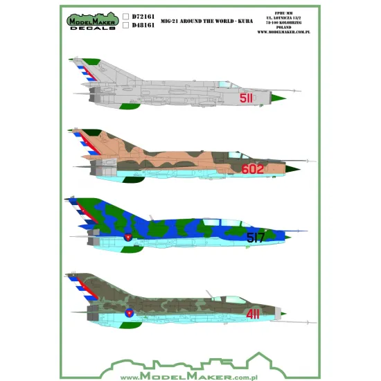 ModelMaker 1/32 MD32161 MiG-21 Around the World Aircraft Mask