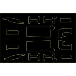 ModelMaker 1/48 CV48001 f-16a/b/c/d strengthening plates - vinyl Exterior