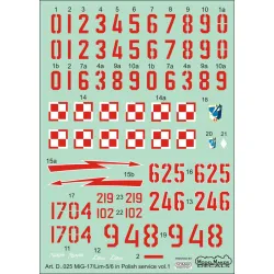 ModelMaker 1/48 D48025 MiG-17/Lim-5/6 in Polish service vol.1 Aircraft Decal