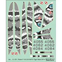 ModelMaker 1/48 D48031 Polish F-16 C/D NATO Tiger Meet 2014 Aircraft Decal