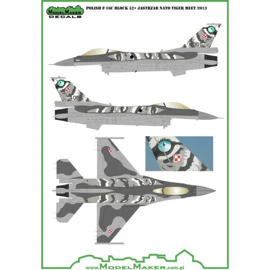 ModelMaker 1/48 D48031 Polish F-16 C/D NATO Tiger Meet 2014 Aircraft Decal