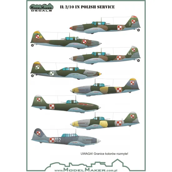 ModelMaker 1/48 D48049 IL-2/10 in Polish service Aircraft Decal
