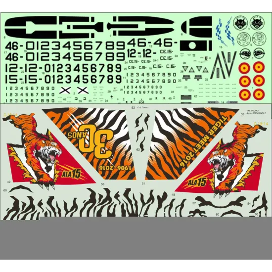 ModelMaker 1/48 D48090A SPAIN F/A-18 ALA 15 NATO Tiger Meet 2016 Kinetic Decal