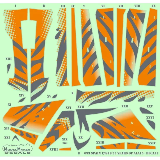 ModelMaker 1/48 D48093 Spain F/A-18 25 years of ALA15 Aircraft Decal