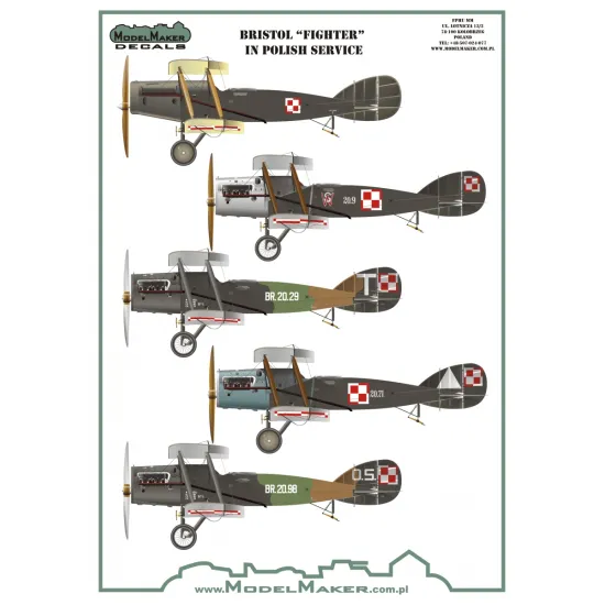 ModelMaker 1/48 D48094 Bristol Fighter F.2B in Polish service Aircraft Decal