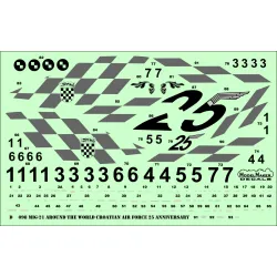 ModelMaker 1/48 D48098 MiG-21 Around the World Croatian AF 25th Aircraft Decal