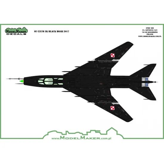 ModelMaker 1/48 D48104 Su-22UM-3k Black Boar 2017 Aircraft Decal