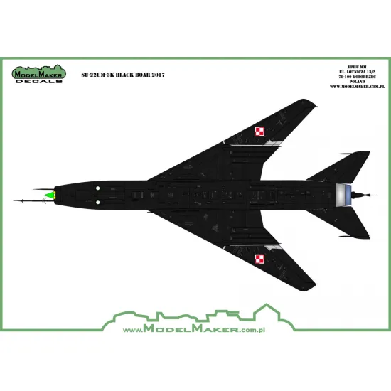 ModelMaker 1/48 D48104 Su-22UM-3k Black Boar 2017 Aircraft Decal