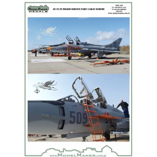 ModelMaker 1/48 D48108 Su-22 in Polish service part 3 gray scheme Aircraft Decal