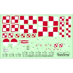 ModelMaker 1/48 D48114 Fokker E.V/D.VII in Polish service Aircraft Decal