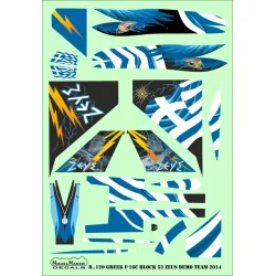 ModelMaker 1/48 D48120 Greek F-16C block 52 ZEUS decal+resin CFT +paraschute