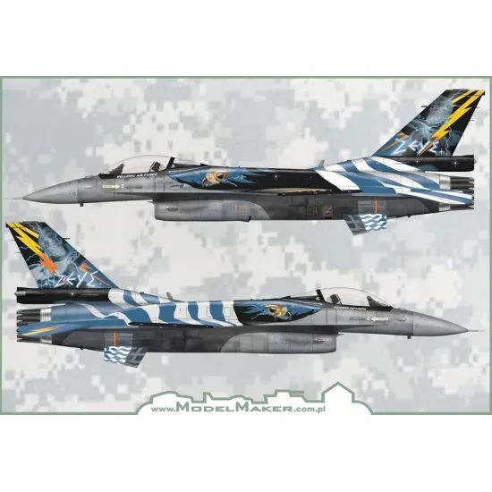 ModelMaker 1/48 D48120 Greek F-16C block 52 ZEUS decal+resin CFT +paraschute