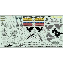 ModelMaker 1/48 D48137 Hellenic Air Force F-16's Squadrons Aircraft Decal