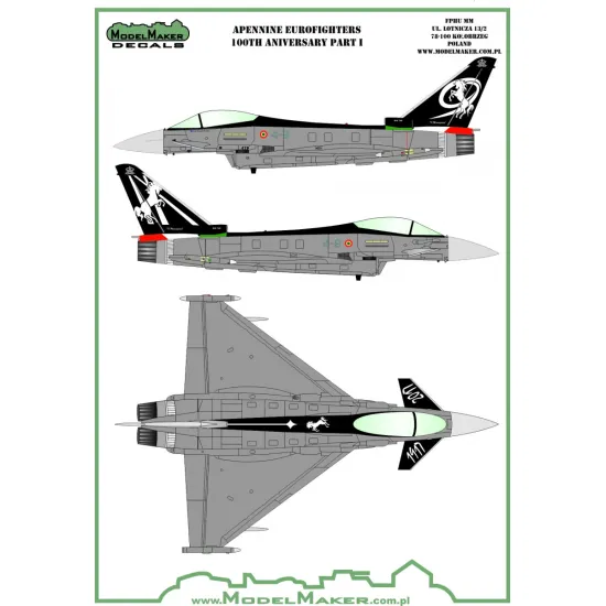ModelMaker 1/48 D48141 Apennine Eurofighters Part I Aircraft Decal
