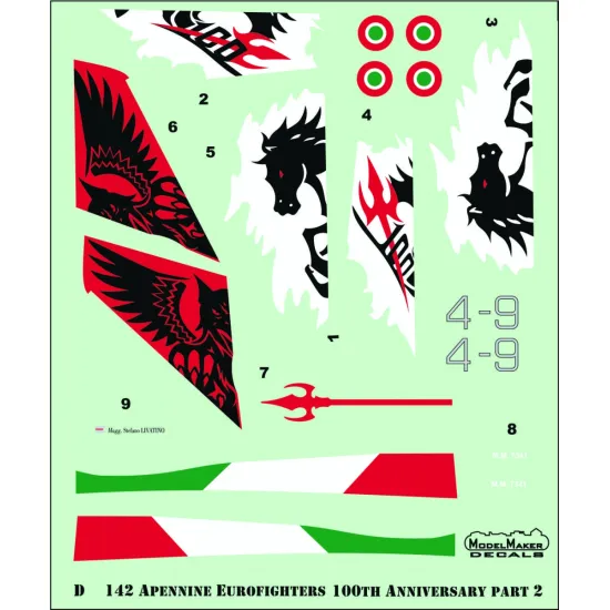 ModelMaker 1/48 D48142 Apennine Eurofighters Part II Aircraft Decal