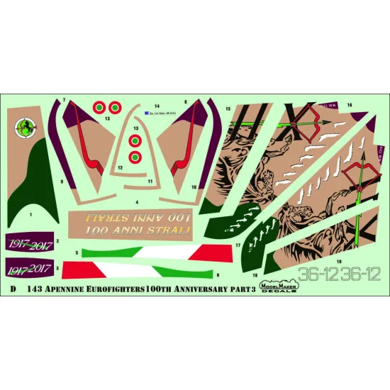 ModelMaker 1/48 D48143 Apennine Eurofighters Part 3 Aircraft Decal