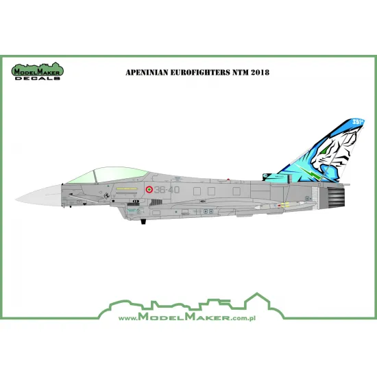 ModelMaker 1/48 D48145 Apeninian Eurofighters NTM 2018 Aircraft Decal