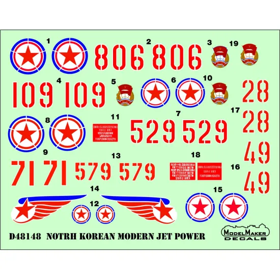 ModelMaker 1/48 D48148 Modern Jet Power Aircraft Decal