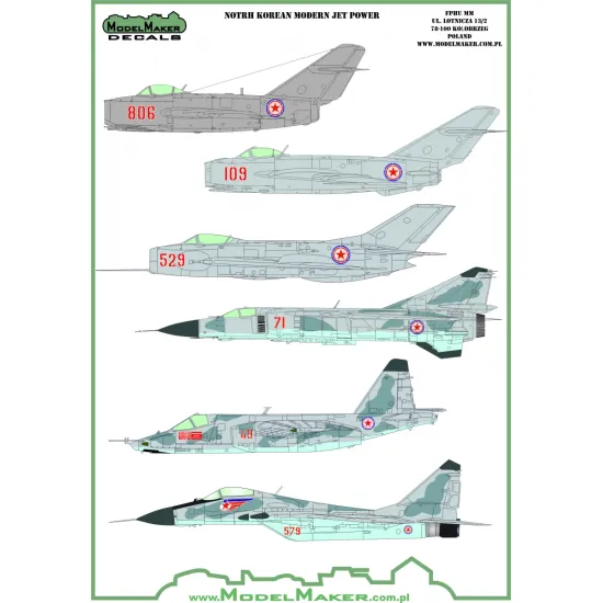 ModelMaker 1/48 D48148 Modern Jet Power Aircraft Decal