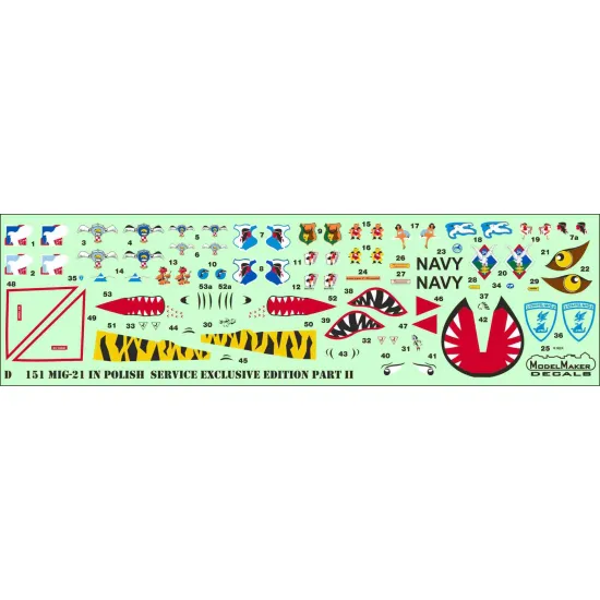 ModelMaker 1/48 D48151 MiG-21 in Polish service exclusive edition part II Decal
