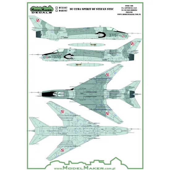 ModelMaker 1/48 D48167 Su-22M4 Spirit of Stefan Stec Aircraft Decal