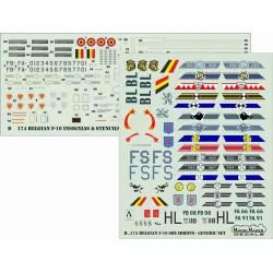ModelMaker 1/48 D48175 Belgian F-16 Squadrons Generic set Aircraft Decal